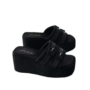 เทรนด์แฟชั่นฤดูร้อนปี 2026 รองเท้าแตะผู้หญิงแบบสวม พื้นยางสำหรับใส่กลางแจ้ง รองเท้าสไลด์พื้นหนา กันลื่น - Product Image 3