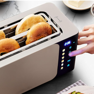 Stainless Steel Smart Touchscreen 2-Slice <strong>Toaster</strong> - Multi-Mode for Bread, Bagels &amp; Waffles, Defrost &amp; Reheat, <strong>Silver</strong> &amp; Black - Product Image 5