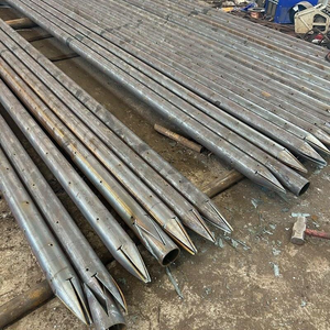 Tuyaux en acier au carbone sans soudure avec filetages et joints pour renforcement de tunnel Pièces de machine de jointoiement de pieux en béton pour l'exploitation minière - Product Image 6