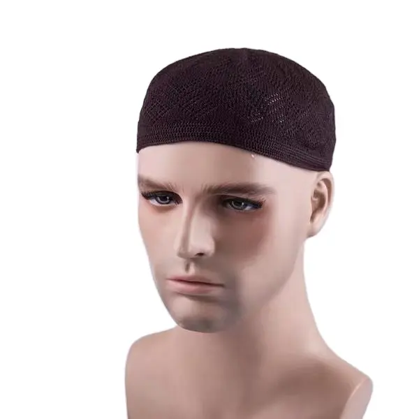 2022 नए डिजाइन के शेयर डिजाइन फैशन थोक मूल्य पुरुषों की कढ़ाई मुस्लिम प्रार्थना त्वचा टोपी ऊन टोपी आदमी की टोपी