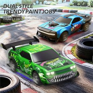 Nouvelle arrivée EPT : Voiture RC 4x4 de drift 2,4 GHz entièrement proportionnelle avec télécommande, <span class=keywords><strong>camion</strong></span> de course, lumières LED et pneus doubles - Product Image 2