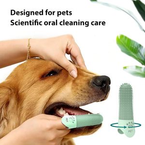 360 Degree Dog Cats Finger Toothbrush Food-Grade Silicone <b>Cleaning</b> Brush Soft Dental Care Pet Fingers <b>Teeth</b> <b>Cleaning</b> <b>Tool</b> - Product Image 2