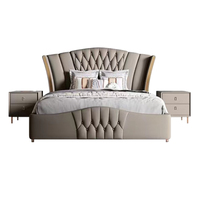 Ensemble de chambre à coucher moderne Queen Size, mobilier de chambre d'hôtel, meubles de chambre en bois, lit King Size de luxe