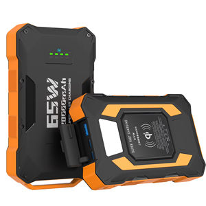 Chargeur haute puissance 65 watts pour la charge rapide des ordinateurs portables, lumière puissante 2,4 W pour le camping, grande capacité - <span class=keywords><strong>20000</strong></span> <span class=keywords><strong>mAh</strong></span> - Product Image 1