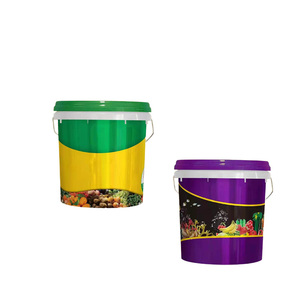 Cubo de látex redondo para pintura Parrel, para salsa de grado alimenticio, plástico 1L, 5L, 10L, 25L, vacío, Parrel, plástico blanco, <span class=keywords><strong>Balti</strong></span> - Product Image 6