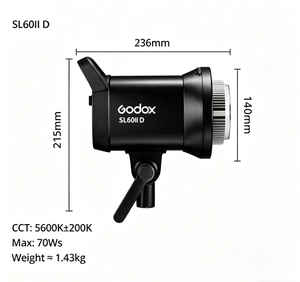 Kit Luce LED Godox SL60IID, Illuminazione Continua Professionale per Studio Fotografico con Softbox per Streaming Live su YouTube - Product Image 2
