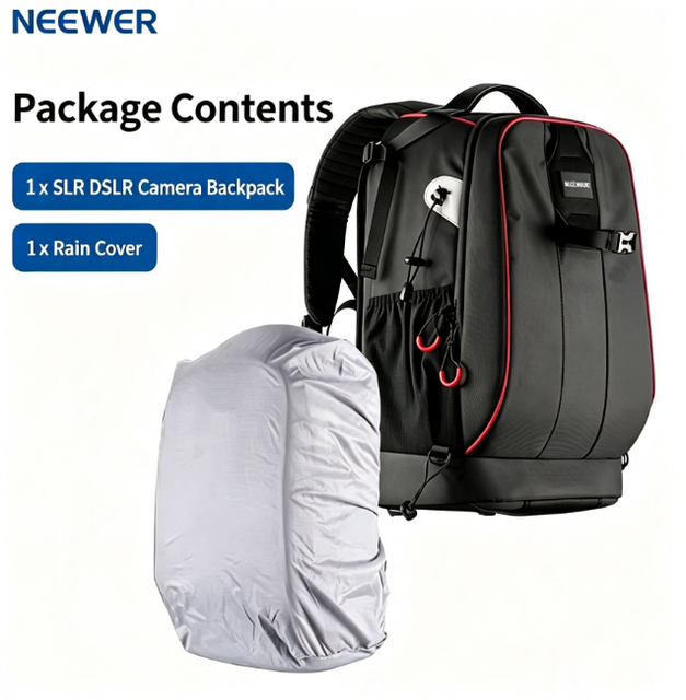 For Professional Fashionable Nylon DSLR/Mirrorless Camera Backpack Waterproof Shockproof Adjustable Padded Anti-theft