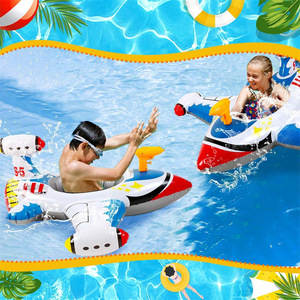 Bouée <span class=keywords><strong>gonflable</strong></span> en forme d'avion pour enfants, flotteur <span class=keywords><strong>de</strong></span> piscine à chevaucher en PVC écologique pour la <span class=keywords><strong>natation</strong></span> - Product Image 2