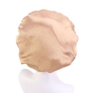 Bonnet en satin réglable pour femmes, double couche, avec cordon de serrage, pour le sommeil, en soie, avec logo personnalisé, promotion - Product Image 3