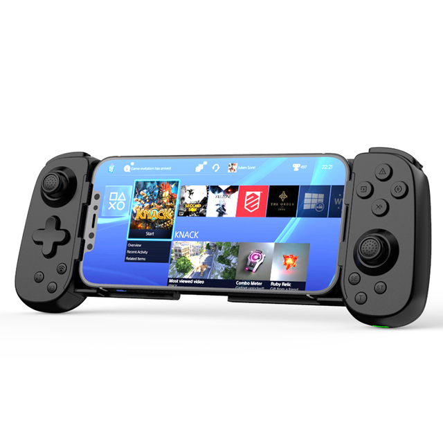 D6 RGB Light Phone Gamepad Mobile ISO Android Gaming Controller Stretching Joystick & Controller