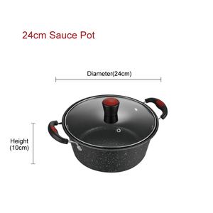 Bộ nồi chảo 4 món bằng thép carbon chống dính dày, bền, kèm nắp kính - Product Image 5