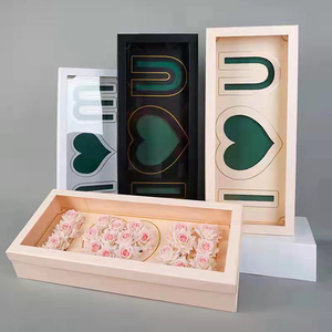 I Love U Mom Flower Box Rectangle I Love You Gift Box With Transparent Window