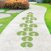 Autocollants de sol en PVC mat à motif personnalisé, empreintes de pieds d'enfants, flèches, autocollants au sol pour maternelle, école, jeux sportifs