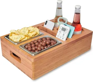 Portabicchieri e bevande per divano con vassoio per Snack-Design con coperchio rimovibile-Snack Caddy per divano centrale, divano, letto, amanti della TV. Il Perf