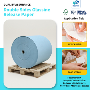 Industrial Grade 60gsm Double Sides Silicone Coated Glassine Release <strong>Paper</strong> Rolls Heavy Duty for Automotive Labels <strong>Warning</strong> Labels - Product Image 1