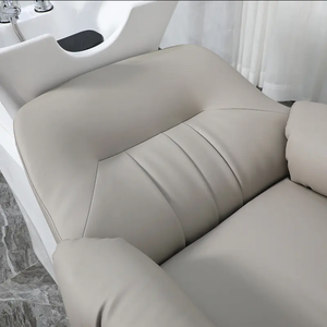 เตียงสระผมอเนกประสงค์สีดำสำหรับร้านเสริมสวย พร้อมอ่างเซรามิก - Product Image 5