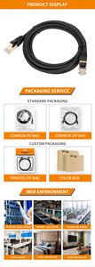 Câble <span class=keywords><strong>blindé</strong></span> Cat7 personnalisé <span class=keywords><strong>Ethernet</strong></span> réseau SFTP Cordon de raccordement RJ45 Câbles de communication PVC 1m 3m 5m 10m <span class=keywords><strong>20m</strong></span> 30m - Product Image 4