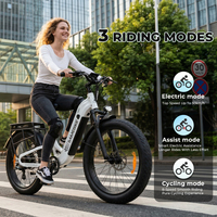 Vélo électrique de ville OEM SAMEBIKE CREST 26 pouces en alliage d'aluminium avec batterie lithium amovible 250W