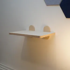 Support de projecteur en bois massif naturel, étagère de rangement pour projecteur, étagère en bois pour projecteur, étagère pour projecteur de style moderne du milieu du siècle - Product Image 4