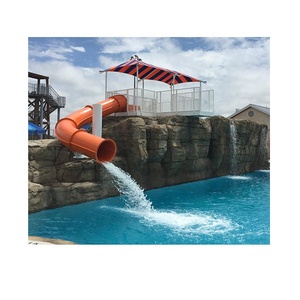 Toboggans aquatiques personnalisés en fibre <span class=keywords><strong>de</strong></span> verre pour enfants Playhouse avec toboggan-Équipement <span class=keywords><strong>de</strong></span> jeu aquatique en vente - Product Image 1