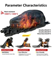 Couverture anti-feu pour véhicules électriques (VE) haute température 3*4m 6*8m 4*4m 9*8m 10*10m en Kevlar Para-Aramide de qualité supérieure