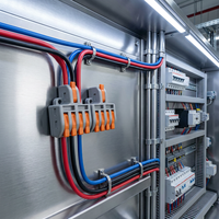 Bloc de jonction rapide sans outil ZHNL 32A 250V 1 entrée 3 sorties, connecteur à pince à ressort pour armoires de commande et boîtes de distribution