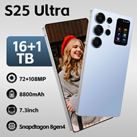 Smartphone S25 Ultra 5G, écran HD 7,3 pouces, processeur Deca Core, Android 15, appareil photo 108MP, batterie 8800mAh, double SIM