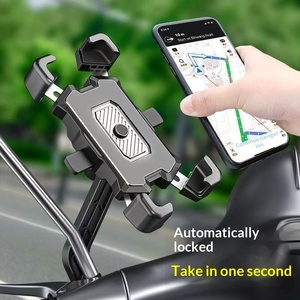 Support universel pour téléphone de moto à 4 bras extensibles, support de guidon de vélo, support de rétroviseur anti-vibration, support de navigation moto, vente en gros - Product Image 4