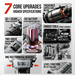 multifunctional hardware, electrician, carpenter, car repair, lithium electric <b>drill</b>, electric tool <b>box</b>, complete set - Product Image 3