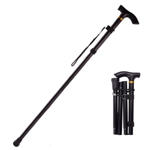 Bâton <span class=keywords><strong>de</strong></span> <span class=keywords><strong>marche</strong></span> télescopique pliable Alpenstock avec poignée en liège, flexible avec <span class=keywords><strong>embout</strong></span> en fer pour la randonnée, poignée en EVA, matériau en alliage - Product Image 3