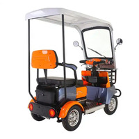 Scooter électrique à quatre roues doré avec fonctionnalités électroniques, moteur 500W-1200W et autonomie de 60-80 km