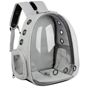 Cápsula transparente ventilada para uso em viagens, bolsa para transporte de mochila de gato, aprovada pela companhia aérea