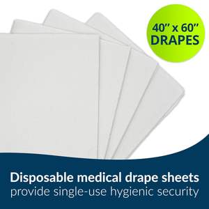 Draps médicaux jetables en papier <span class=keywords><strong>blanc</strong></span> <span class=keywords><strong>40</strong></span> x <span class=keywords><strong>60</strong></span> cm (paquet de 1000) 1 plis, tissu gaufré sans latex, médical - Product Image 2