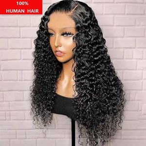 Perruques en cheveux humains vierges vietnamiens bouclés 360 Full Lace Front pour femmes noires, sans colle, cuticules alignées, vente en gros - Product Image 1