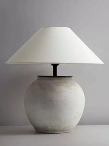Lampe de table en pot d'argile de style Wabi-sabi, design pour salon, chambre à coucher, chevet, hôtel, B&B, ornements simples japonais, lampe de table vintage - Product Image 2