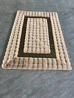 Tapis de luxe en fourrure polyester à poils longs, patchwork, extra épais, fabriqué à la machine, antidérapant, pour salon et chambre à coucher