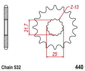 เฟืองหน้ารถจักรยานยนต์สำหรับซูซูกิ89-98 GSXR1100เฟืองหน้า15ซี่ GSX1100 <span class=keywords><strong>RF900</strong></span> - Product Image 6