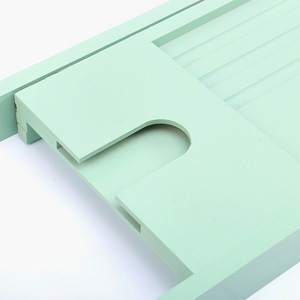 Customized telescopic non-slip bamboo bathroom bathtub storage <b>rack</b> with medium <b>plate</b> for bathtub and bathroom storage. - Product Image 2