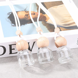10Ml Gỗ Sồi Vòng Nắp Thủy Tinh Xe Hương Thơm Khuếch Tán Làm Mát Không Khí Treo Khuếch Tán Xe Cho Xe Trang Trí Nội Thất - Product Image 2