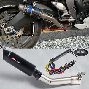 Выхлопная система ULASHKIM для мотоциклов <span class=keywords><strong>Yamaha</strong></span> FZ1N/FZ1000/ZX1000 2006-2015: глушитель, соединительная труба, новая, гарантия 1 год - Product Image 3