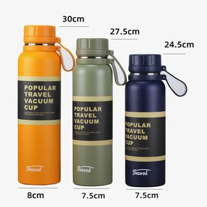 New Designed Travel Silicone Handle Double Wall Stainless <b>Steel</b> Insulated Water <b>Bottle</b> with Custom logo - Product Image 2