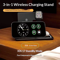 Ventes chaudes - Chargeur sans fil 3 en 1 pour téléphones mobiles Android et iOS, montres et écouteurs - Support de charge vertical pliable 15W