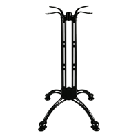 Base de table en aluminium moulé en forme de fer à cheval avec pieds réglables en gel souple pour table haute de bar