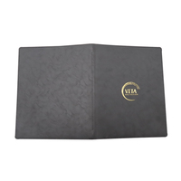 Couvre-menus personnalisés avec logo, en cuir, pour restaurant, en cuir PU, en cuir lisse, porte-menu en cuir