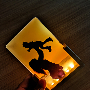 Topjlh 2024 Ánh Sáng Mới Nhất Thăng Hoa Acrylic Khung Ảnh Tùy Chỉnh Hình Ảnh Ánh Sáng Ban Đêm LED Khung Ảnh Với Cơ Sở Bằng Gỗ - Product Image 2