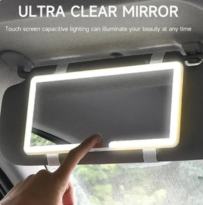 Espejo de Maquillaje LED para Auto, HD, con Tres Niveles de Ajuste, Visera Solar, Espejo Retrovisor Interior, Regulable - Product Image 5