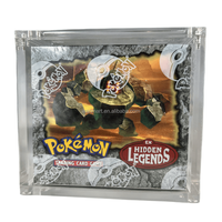 Boîte de présentation en acrylique Pokemon Booster avec couvercle magnétique Boîtier ETB résistant aux UV