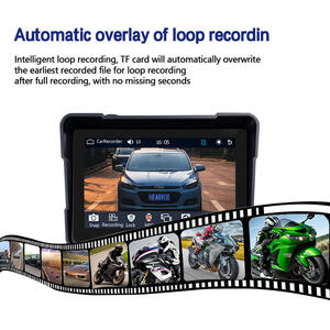 LELV Ipx7 Pantalla Inalámbrica para Motocicleta de <span class=keywords><strong>5</strong></span> <span class=keywords><strong>Pulgadas</strong></span> con Carplay Android Auto, Resistente al Agua, con Dos Cámaras HD DVR - Product Image 3