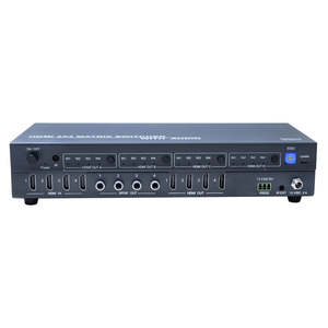 Matriz HDMI 4x4 GC 4K 60Hz, Conmutador/Divisor HDMI 2.0, Extractor de Audio, Control Remoto IR RS232, Compatible con HDR, HDCP 2.2, Escalado 3D - Product Image 1