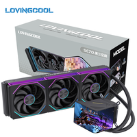 Refroidisseur d'eau AIO RGB LOVINGCOOL Super Screen 360mm pour processeur, dissipateur thermique dynamique surdimensionné pour ordinateur de jeu
